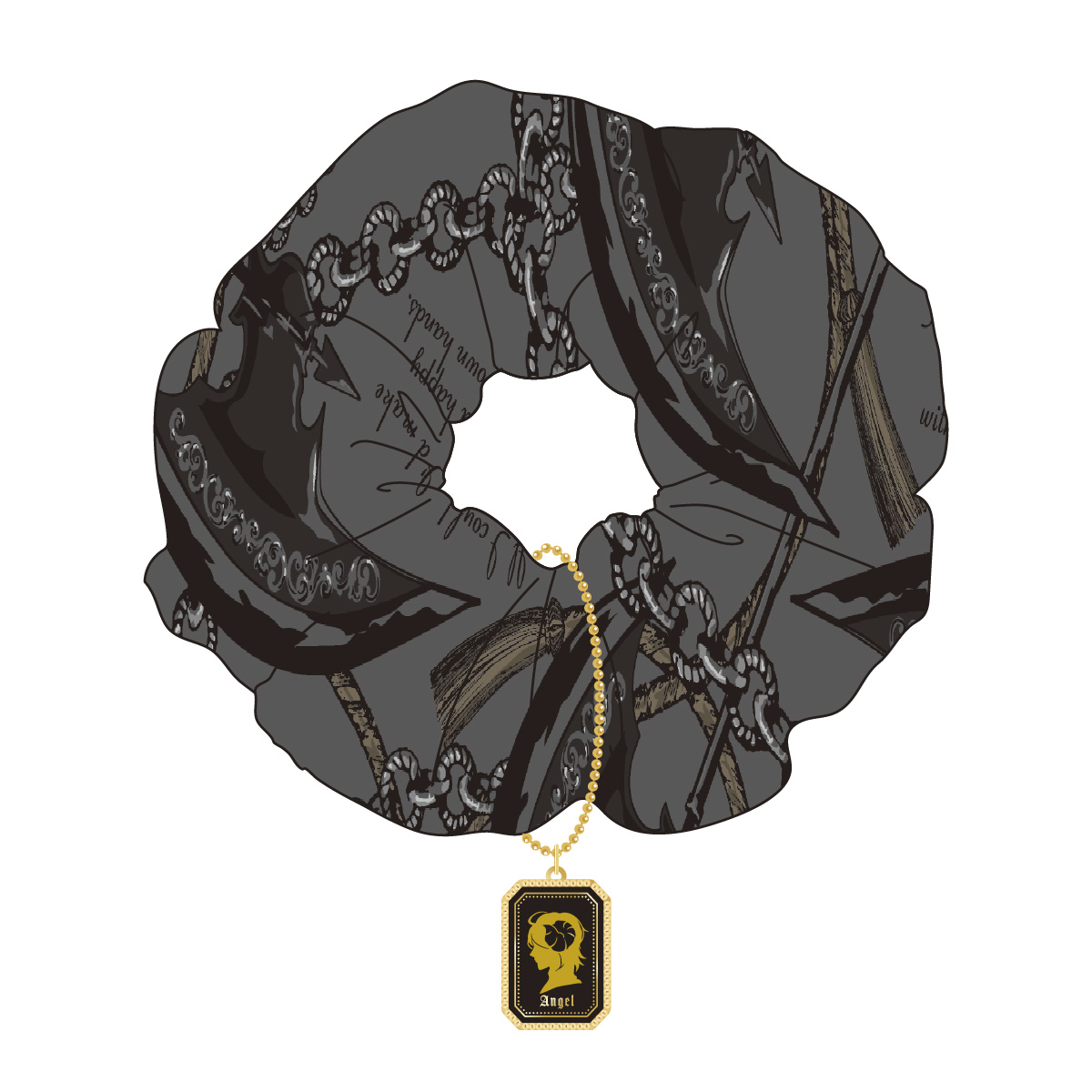 メタルチャーム付きシュシュ(アンヘル)